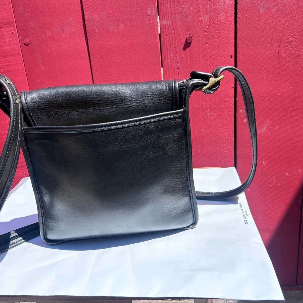 Vintage Coach 9144 Legacy BLACK Leather Studio Flap Crossbody Bag USA - Picture 8 of 14